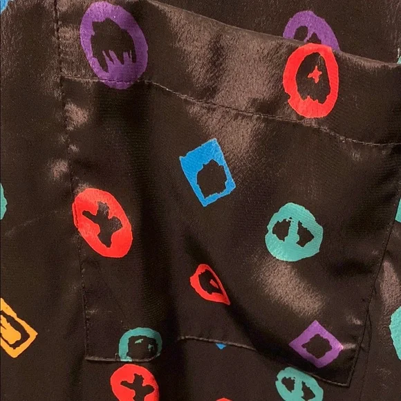 Venezia Black rainbow Casual Button Down Shirt - Picture 4 of 8